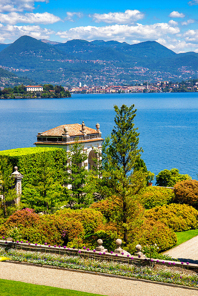 The gardens of Borromeo Palace, Isola Bella, Lake Maggiore, Verbania district, Piedmont, Italian Lakes, Italy, Europe