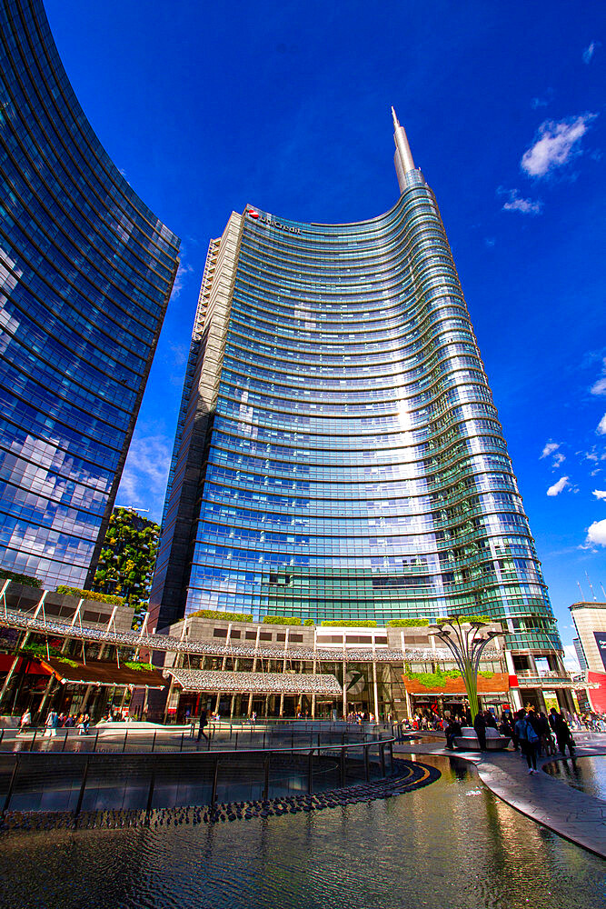 Unicredit Tower, Piazza Gae Aulenti, Porta Nuova district, Milan, Lombardy, Italy, Europe