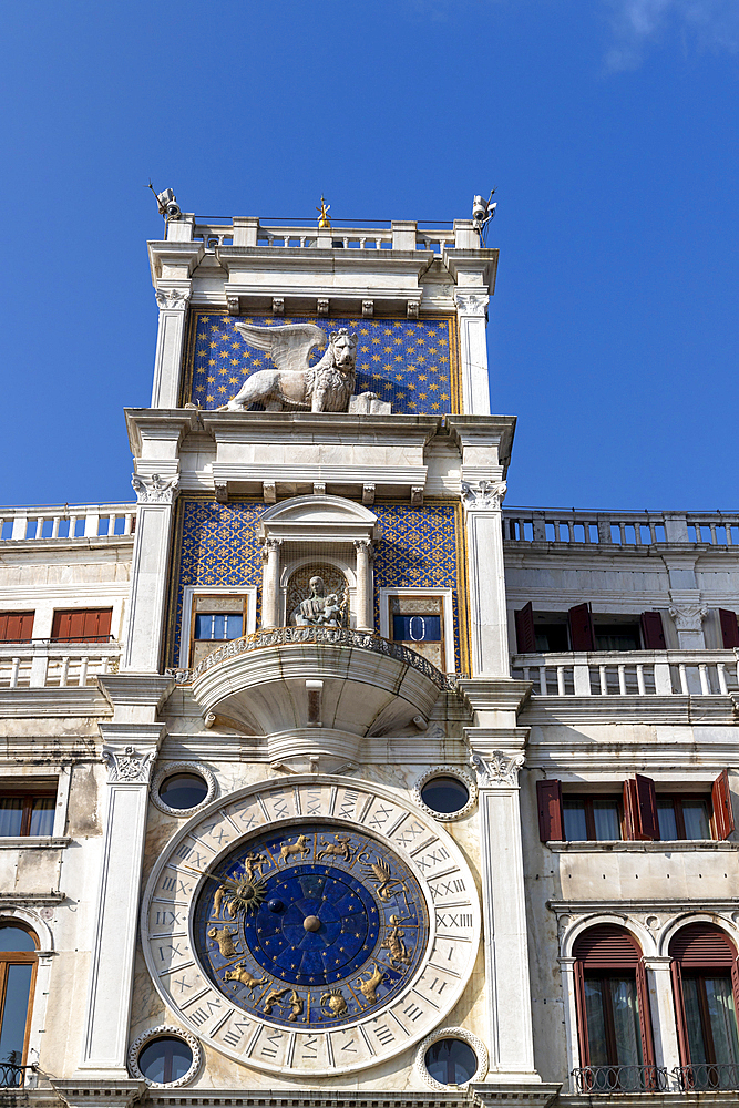 Bell tower in Piazza San Marco, UNESCO World Heritage Site, Venice, Veneto, Italy, Europe