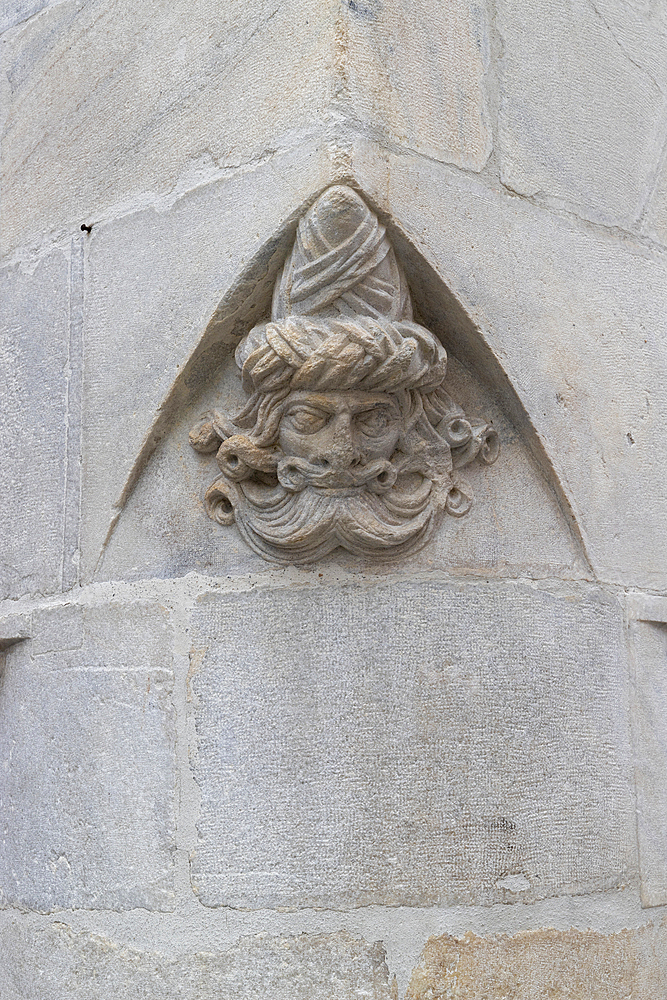 Architectural detail in the historic center of Sterzing, Sudtirol (South Tyrol) (Province of Bolzano), Italy, Europe