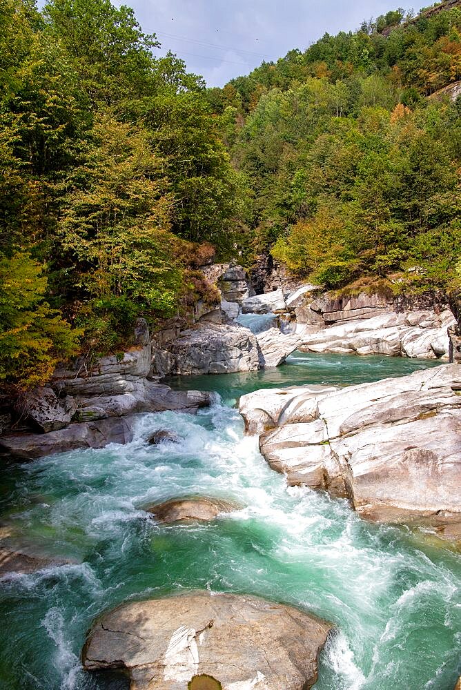 The torrent of Marmitte dei Giganti, Valle Antigorio, Dommodossola, Piedmont, Italy