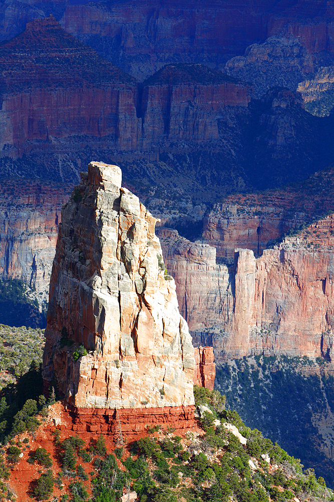 Mount Hayden from Point Imperial, north rim, Grand Canyon, Arizona, United States of America, North America