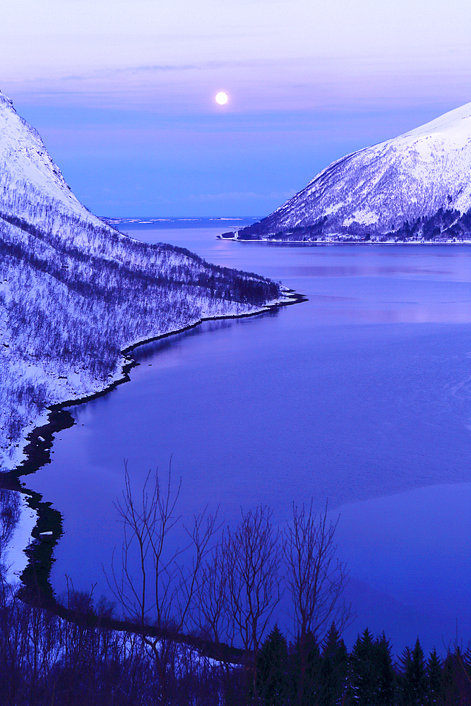 Senja island at dawn, Troms og Finnmark, north west Norway, Scandinavia, Europe