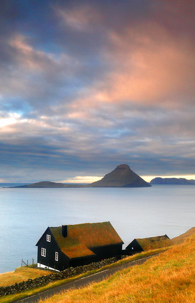 Kirkjubour Village, Streymoy, Faroe Islands, Denmark, Europe