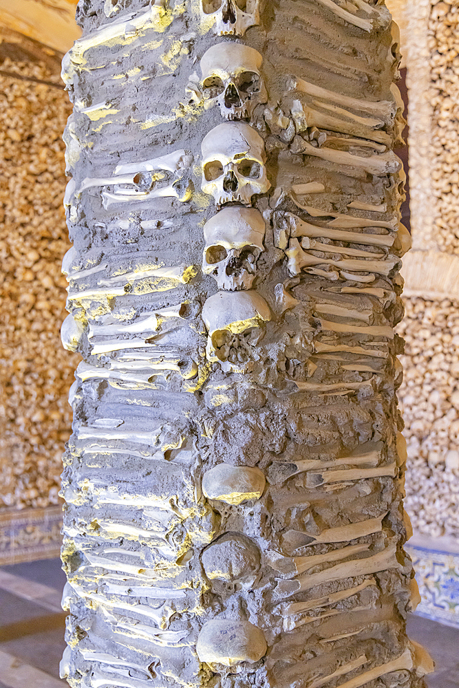 Europe, Portugal, Evora. April 20, 2022. The Chapel of Bones in Evora.