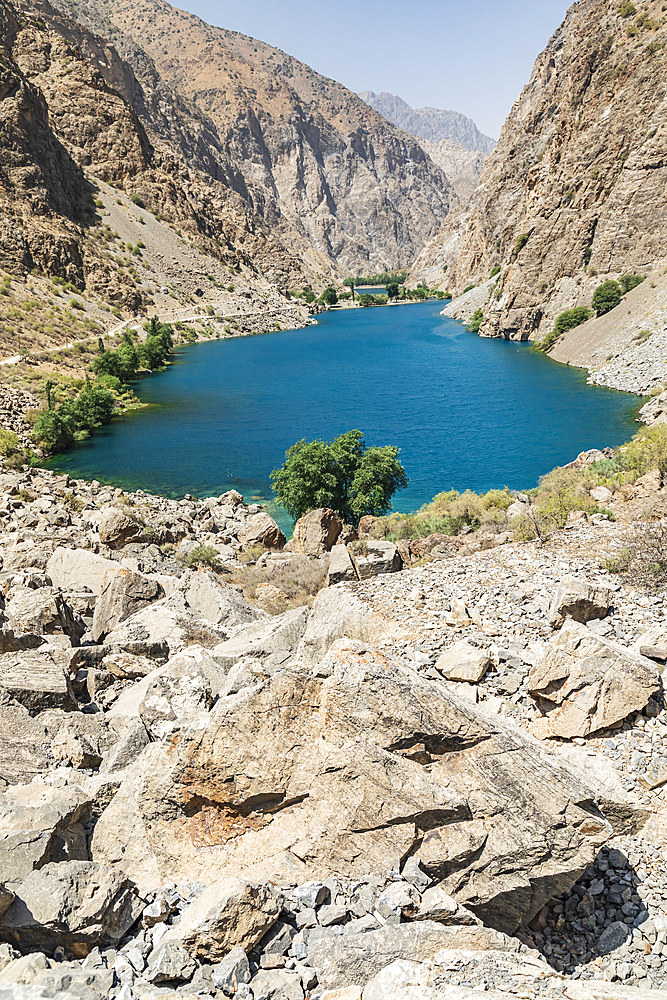 Haft Kul, Sughd Province, Tajikistan. View of Ozero Gushor, Haft Kul, the Seven Lakes.