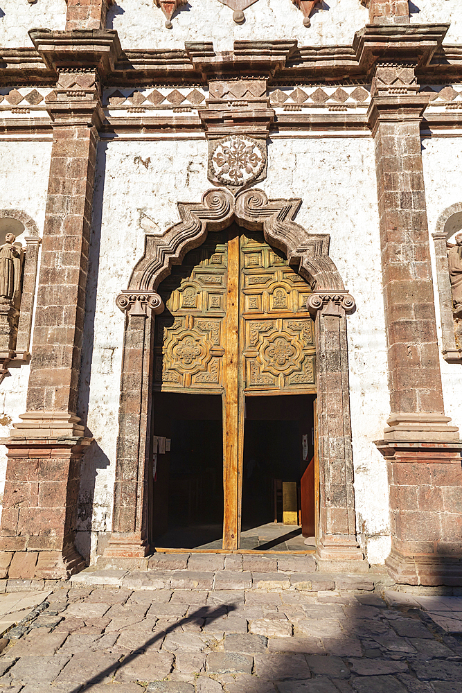 San Ignacio, Mulege, Baja California Sur, Mexico. Entrance to the San Ignacio Mission in Baja.