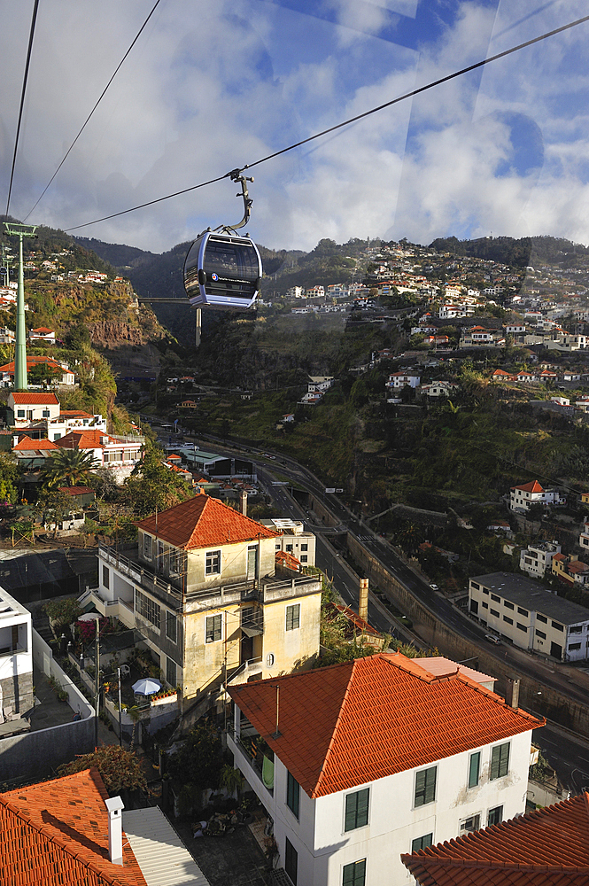 Aerial tramway, Funchal, Madeira island, Atlantic Ocean, Portugal