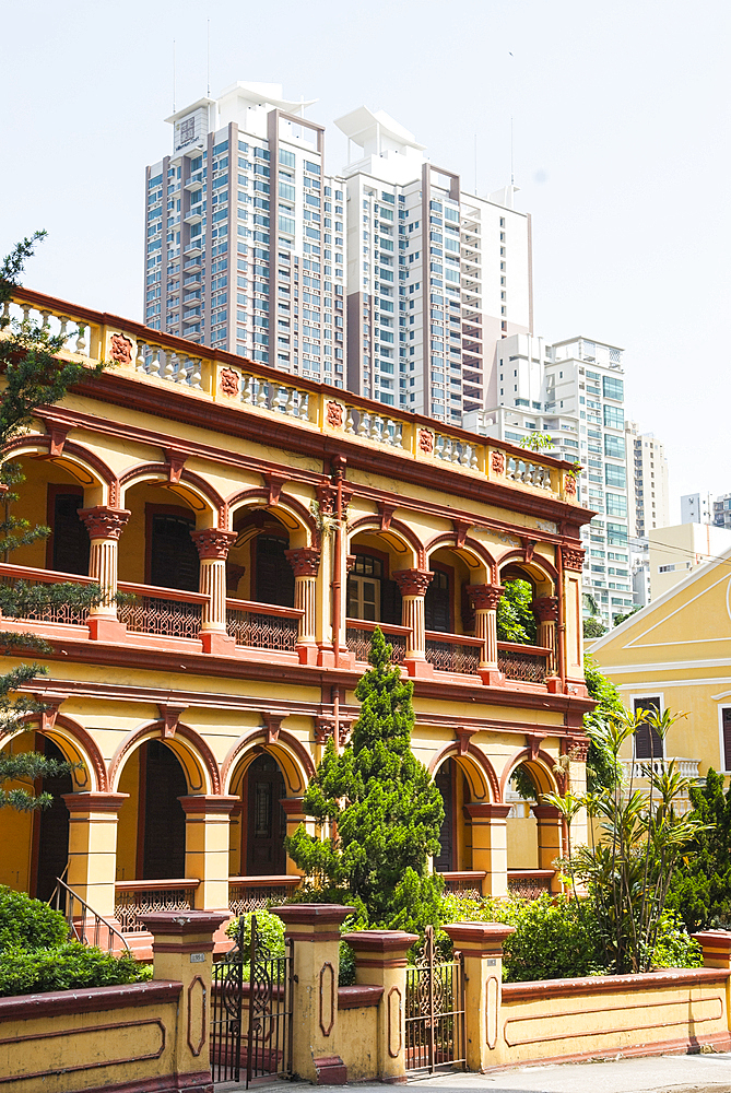 Colonial houses known as Dutch houses,Macau,Special Administrative Region,China,Asia