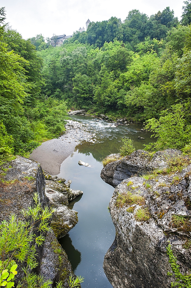 Fier Gorge river, Lovagny, near Annecy,Haute-Savoie department, Rhone-Alpes region, France, Europe