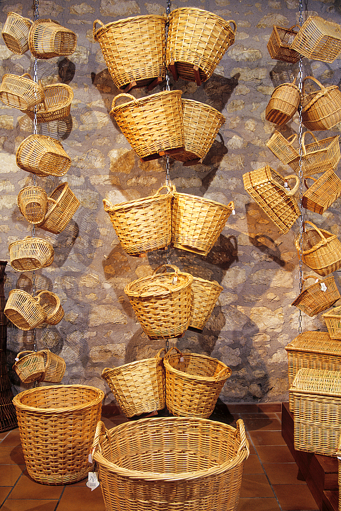 Basketwork shop, Villaines-les-Rochers, Indre-et-Loire department, Centre region, France, Europe