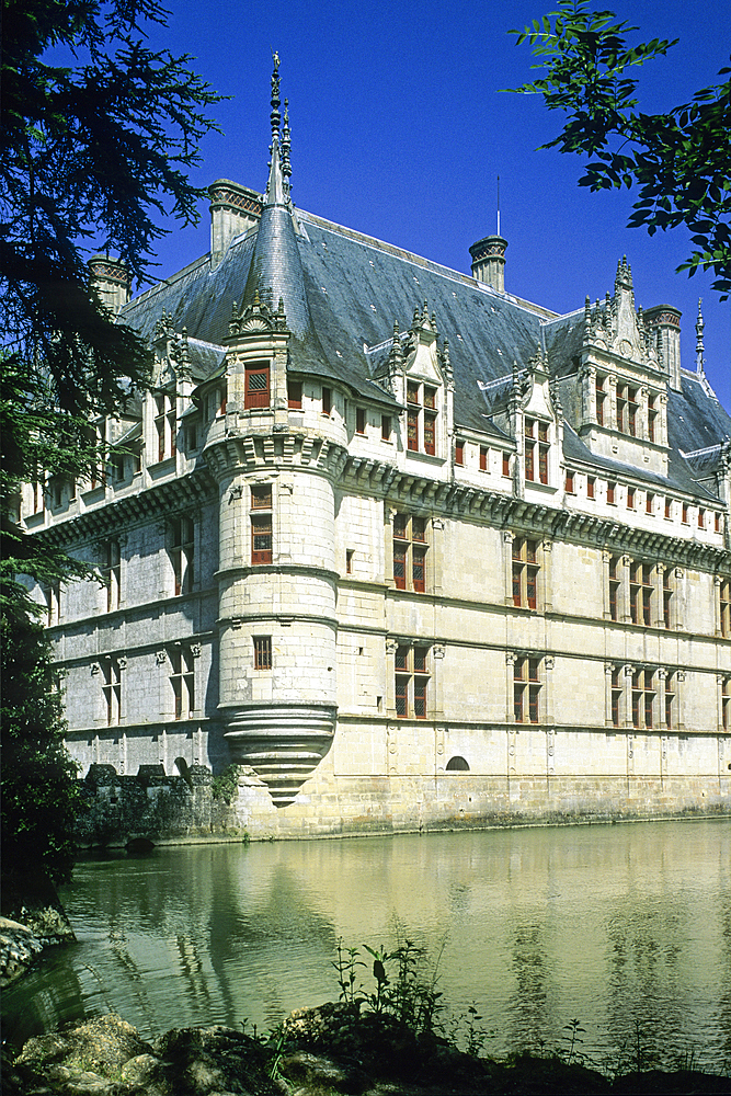 Chateau d'Azay-le-Rideau, Indre-et-Loire department, Centre region, France, Europe