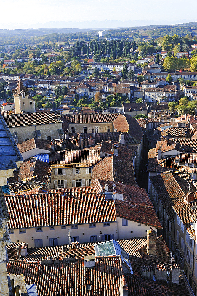 Overview from the cathedral's tower.Auch.Gers department, Occitanie region, southwest of France,Europe