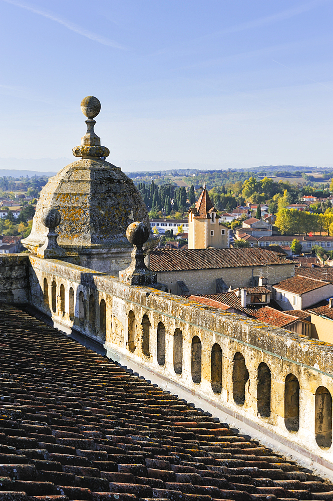 Top of the Cathedral,Auch.Gers department, Occitanie region, southwest of France,Europe