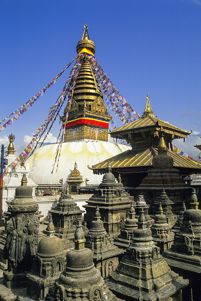 Stupa, Swayambhunath is one the oldest Buddhist sites of Nepal,Kathmandu,Himalaya,South Asia