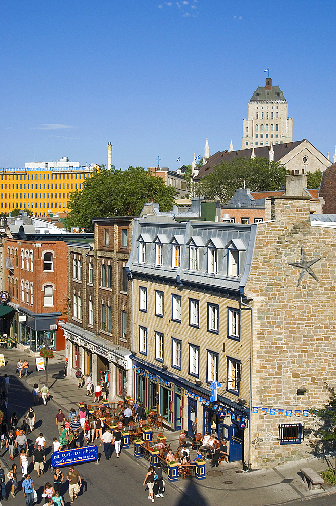 Saint-Jean street in Old Quebec district, Quebec City, Quebec province, Canada, North America