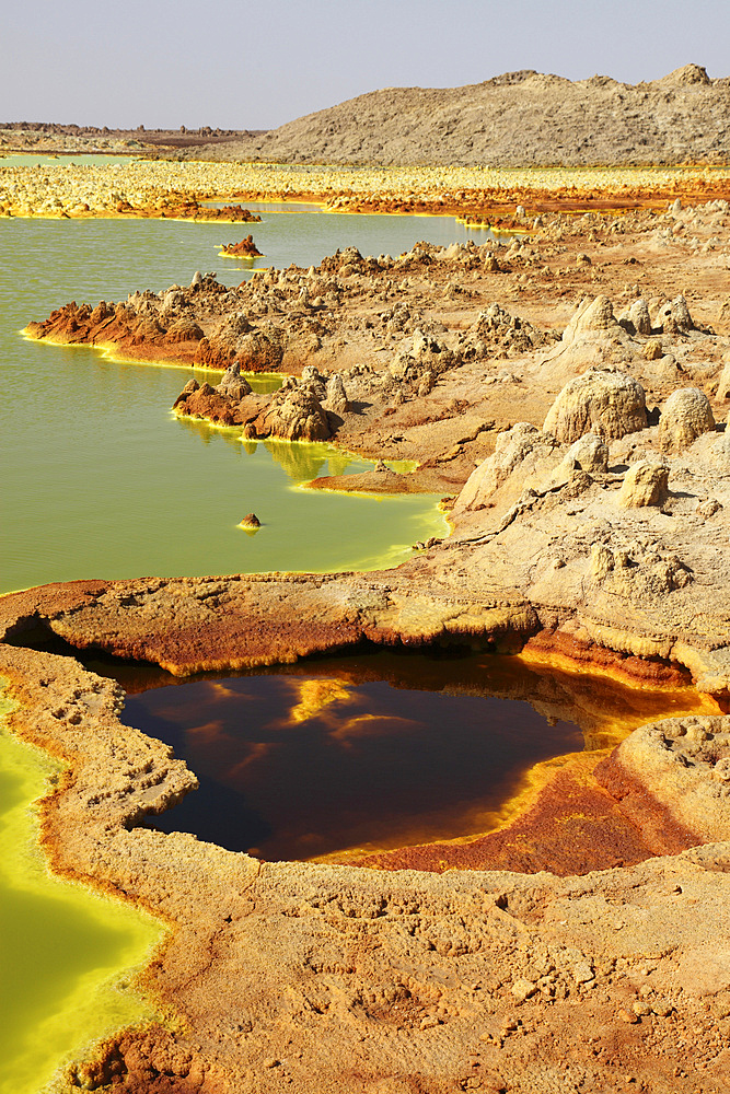 January 27, 2011 - Dallol geothermal area, potassium salt deposits formed by brine hot springs, Danakil Depression, Ethiopia.