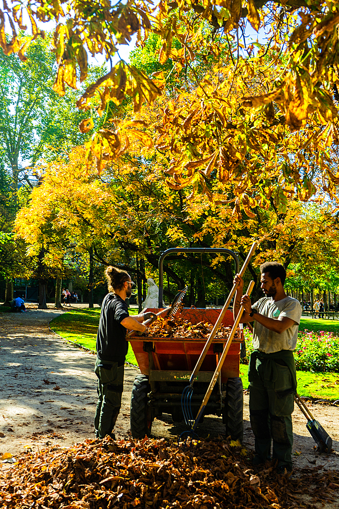 Gardeners, Jardin du Luxembourg, Paris, France