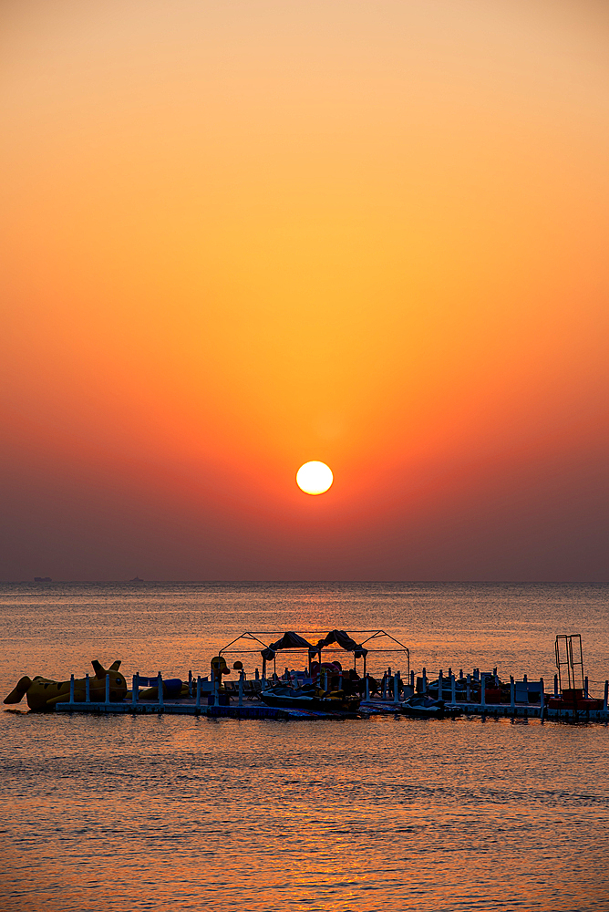 Sunset at Nan'ao Island, Shantou City, Guangdong Province, China. Nan'ao Island is a resort island of Shantou City.