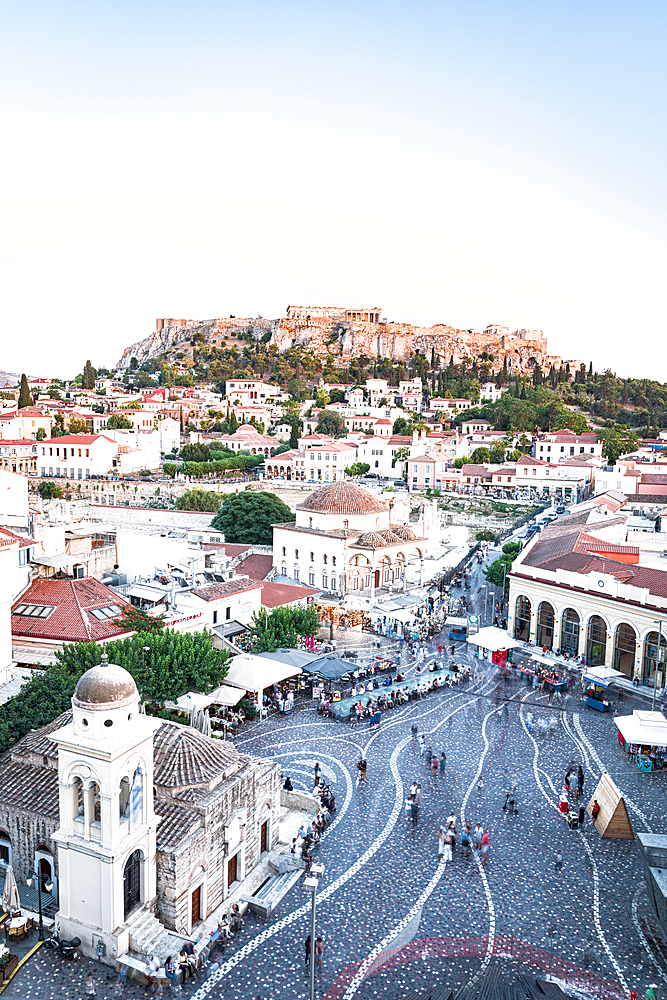 Monastiraki Square and Acropolis Athens, Greece