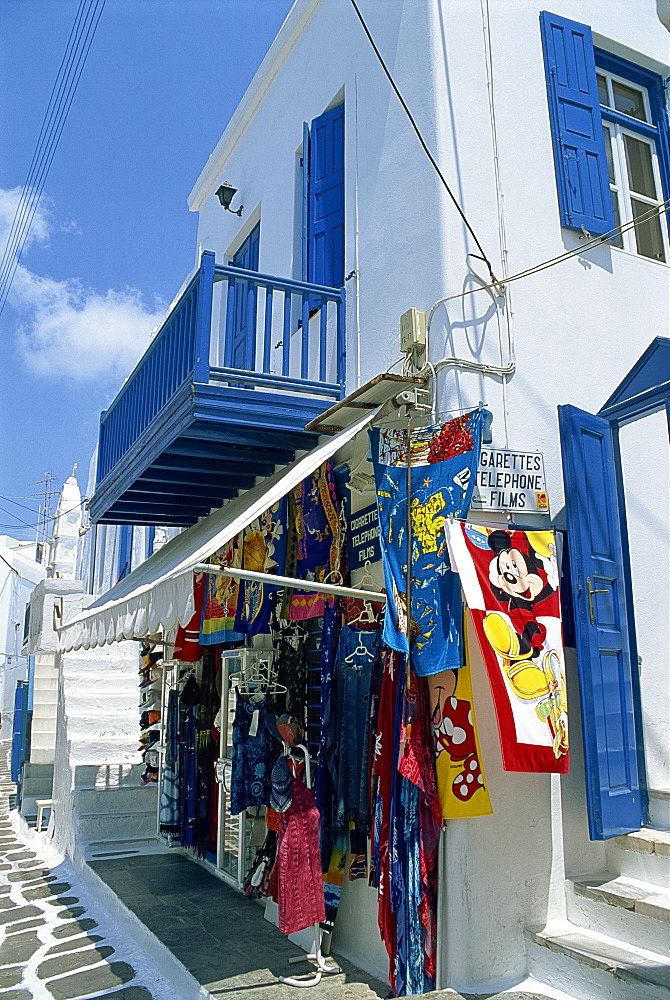 Tourist shop, Mykonos, Cyclades Islands, Greek Islands, Greece, Europe