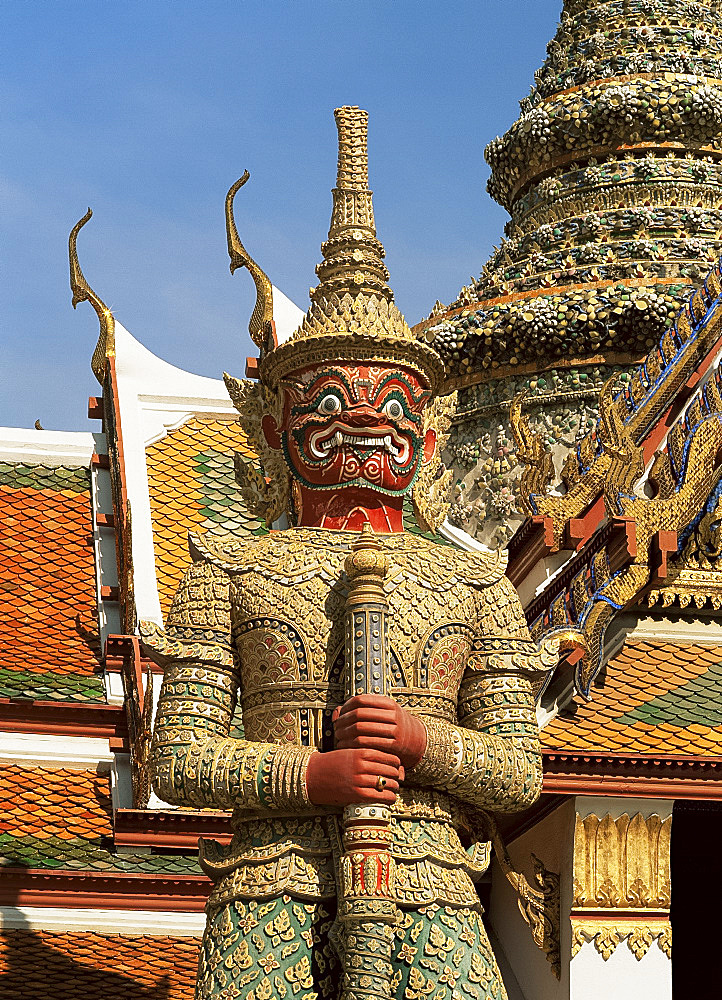 Guardian statue, Grand Palace, Bangkok, Thailand, Southeast Asia, Asia