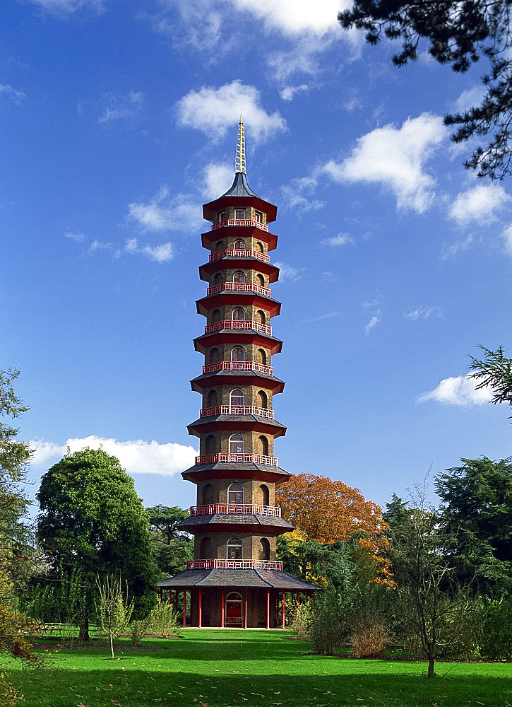 The pagoda in Kew Gardens, UNESCO World Heritage Site, London, England, United Kingdom, Europe