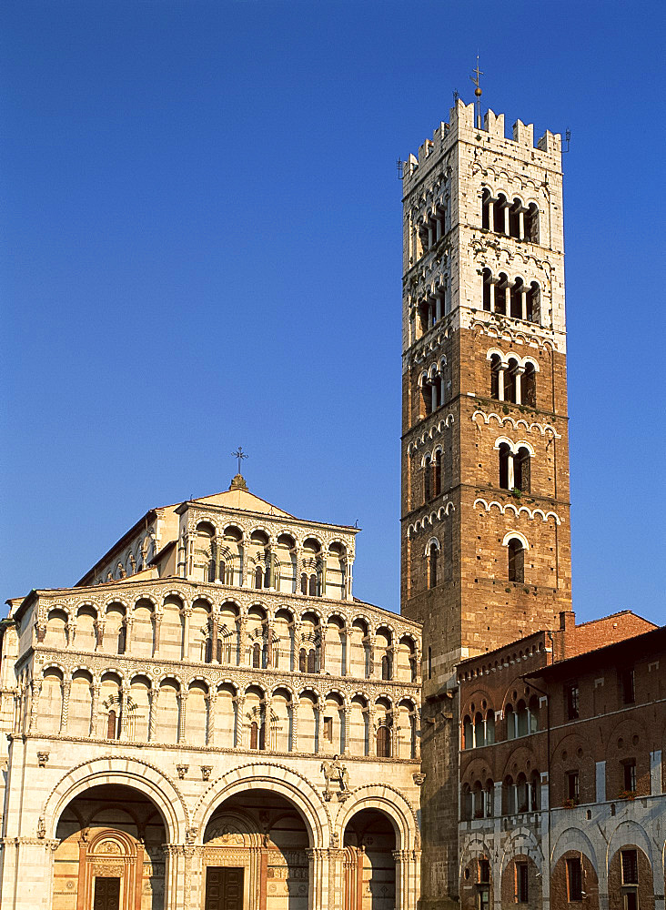 San Martino and the campanile, Lucca, Tuscany, Italy, Europe