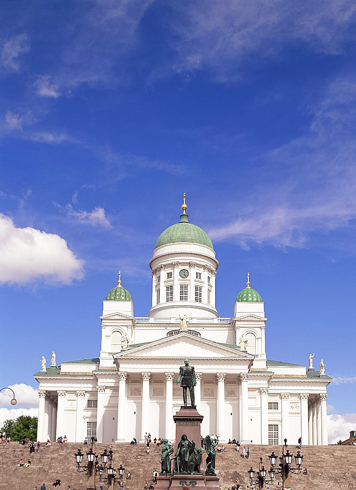 Exterior of the Christian Helsinki Cathedral, Helsinki, Finland, Scandinavia, Europe