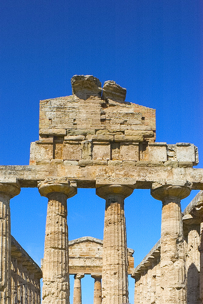 The Temple of Ceres at the Temples Museum, Paestum, Campania, Italy, Europe