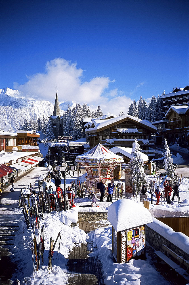 Courchevel village, Trois Vallees, Haute-Savoie, French Alps, France, Europe