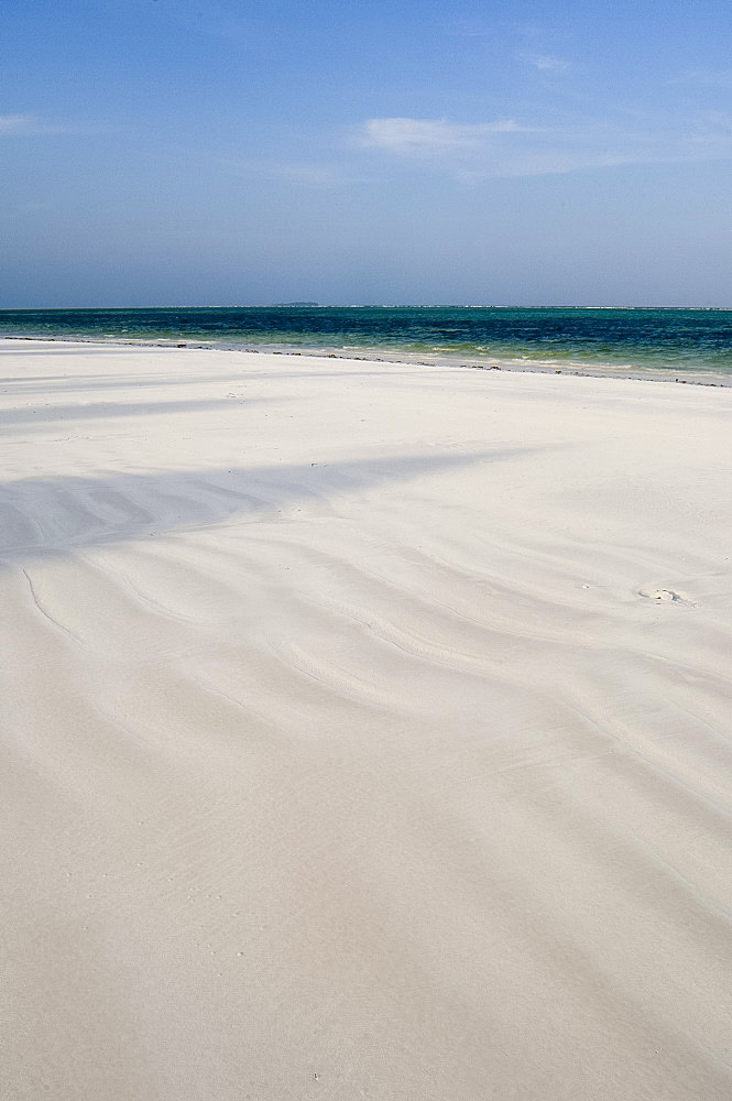 Fine white sand on Matemwe Beach, Zanzibar, Tanzania, East Africa, Africa