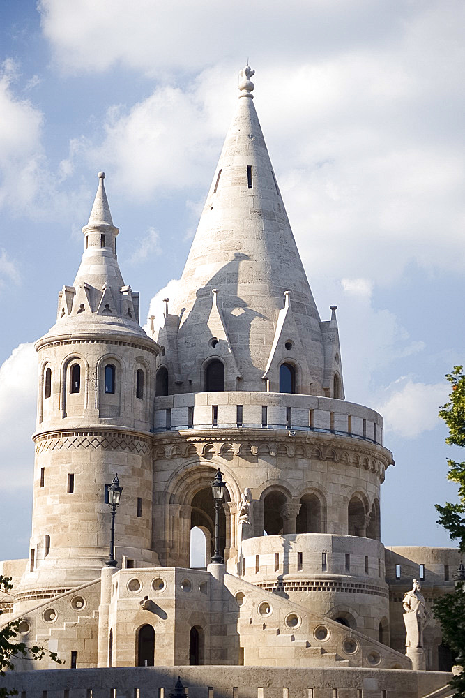 The newly restored Fishermen's Bastion, Budapest, Hungary, Europe