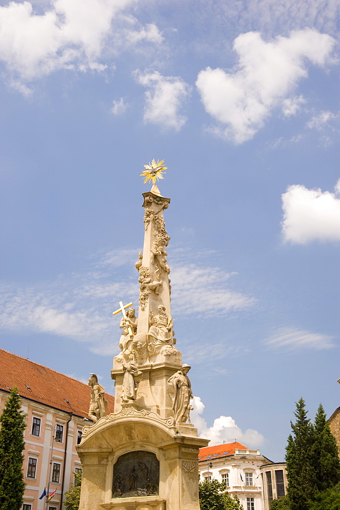 A statue in Szechenyi Square, Pecs, Hungary, Europe