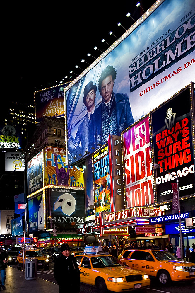 Neon billboards in Times Square, New York City, New York State, United States of America, North America