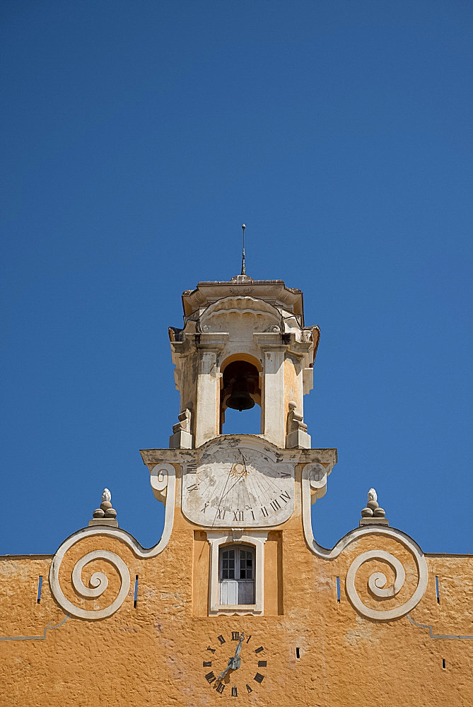 An old bell tower in the Terra Nova section of Bastia in northern Corsica, France, Europe