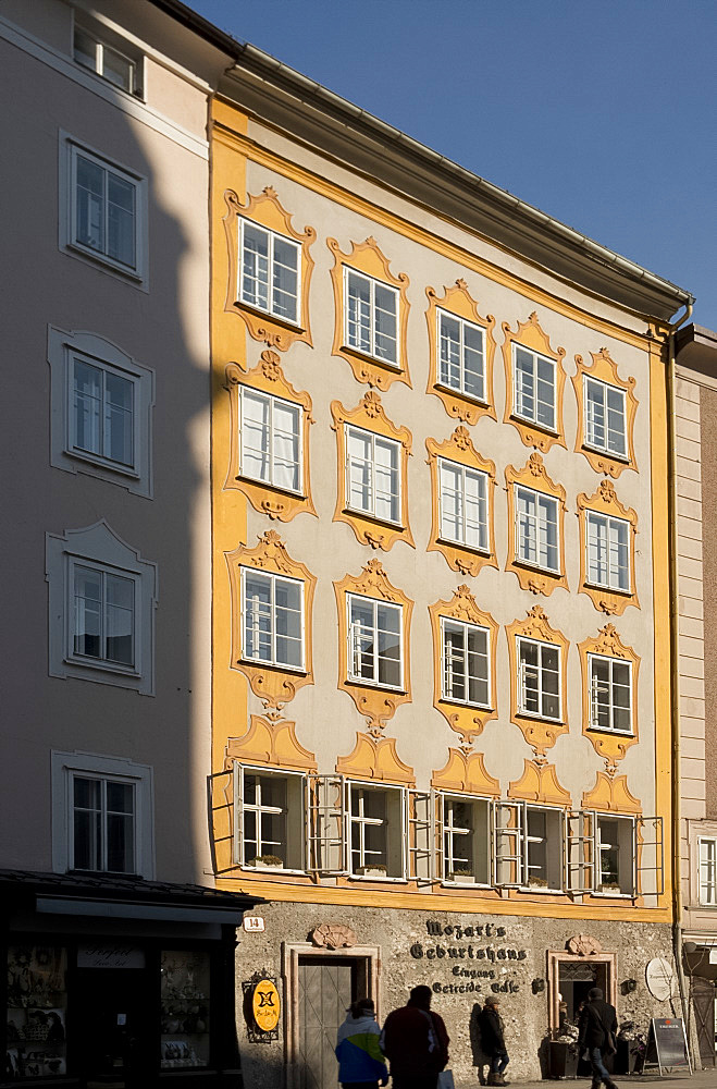 Mozart's birthplace in Salzburg, Austria, Europe