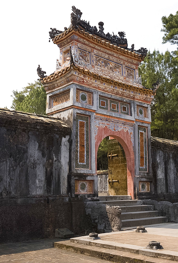 The Cong Gate at the entrance to the Tu Duc Tomb in Duong Xuan Thong Village near Hue, Vietnam, Indochina, Southeast Asia, Asia