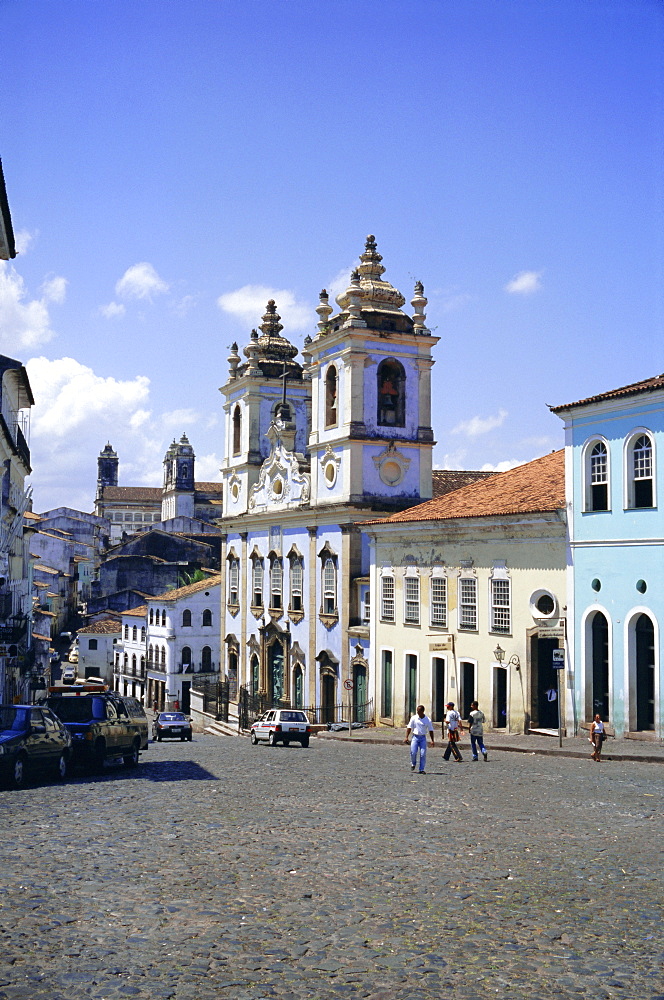 Salvador, the Pelourinho district at Largo do Pelourinho, Bahia State, Brazil, South America