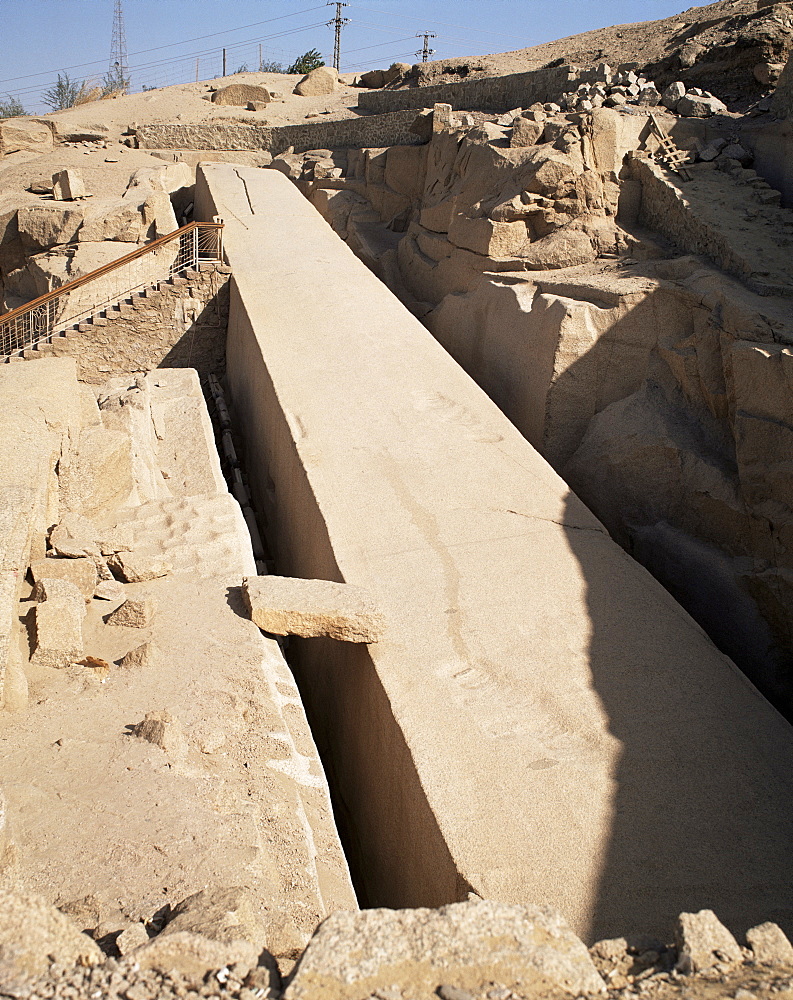 Unfinished obelisk, Aswan, Egypt, North Africa, Africa