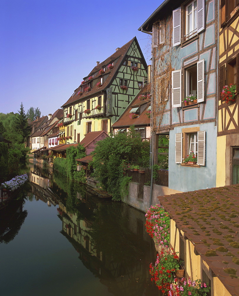 Colourful house fronts, Colmar, Haut-Rhin, France, Europe