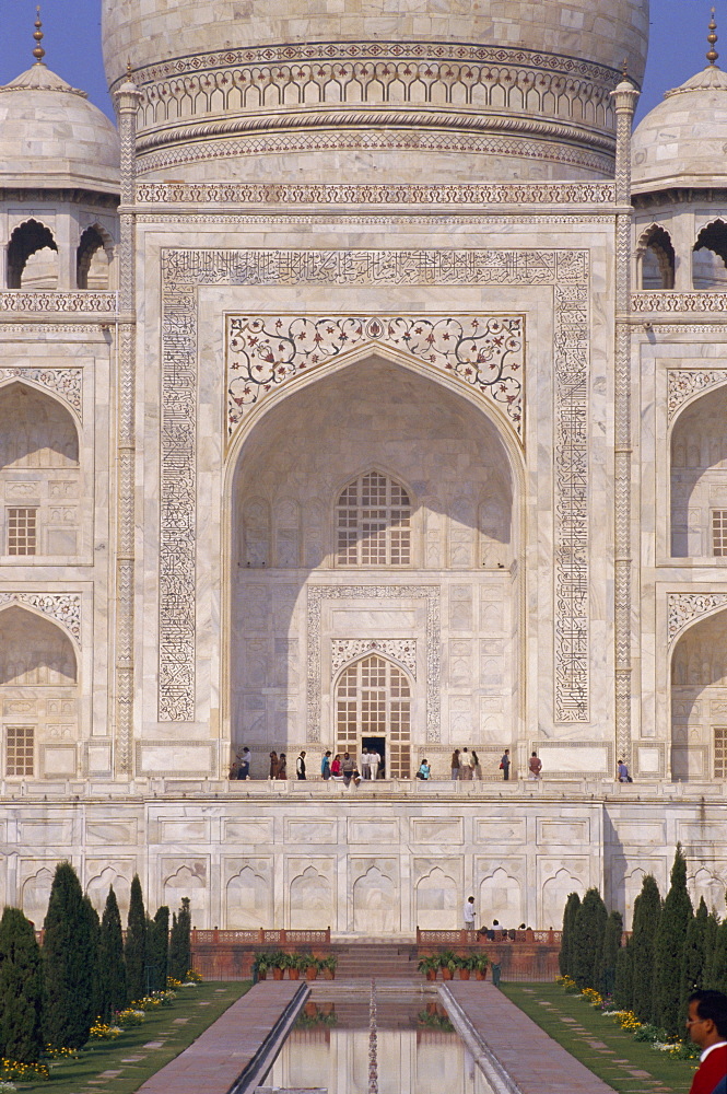 Detail of the Taj Mahal, UNESCO World Heritage Site, Agra, Uttar Pradesh, India, Asia