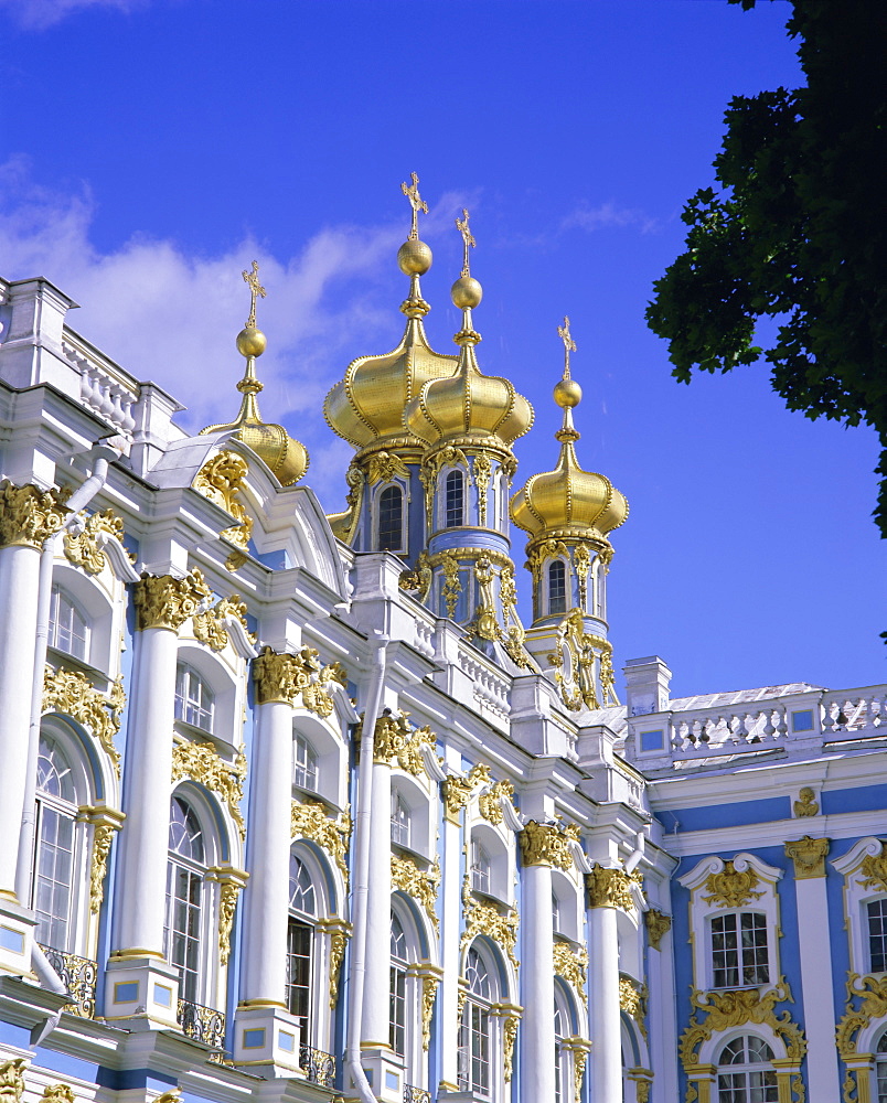 Baroque St. Catherine Palace, Pushkin, near St. Petersburg, Russia, Europe