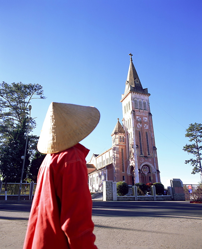 Dalat Christian cathedral, Dalat, Central Highlands, Vietnam, Indochina, Southeast Asia, Asia