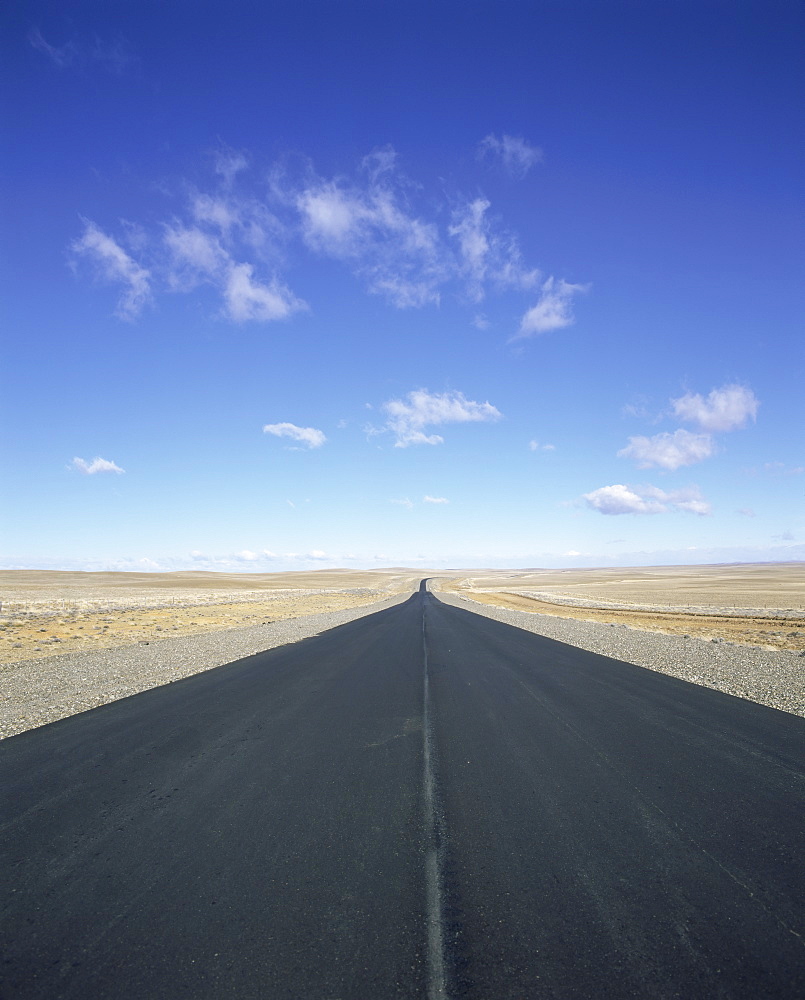 Long straight road in Patagonia, Patagonia, Argentina, South America