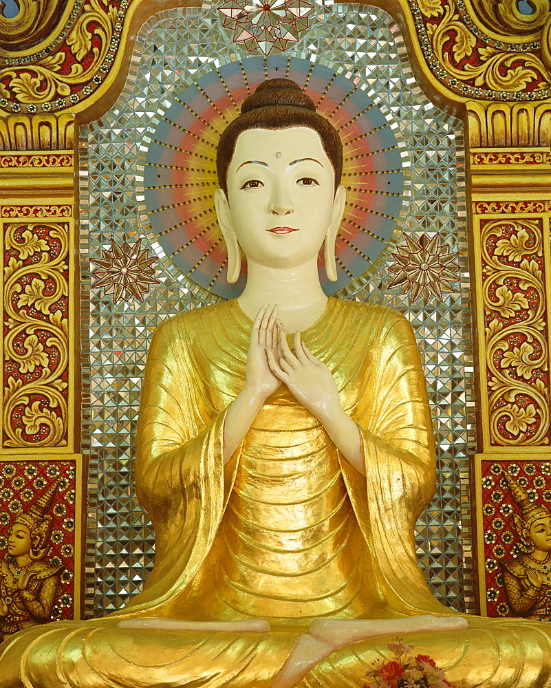 Statue of a seated Buddha, Georgetown, Penang Island, Malaysia, Southeast Asia, Asia