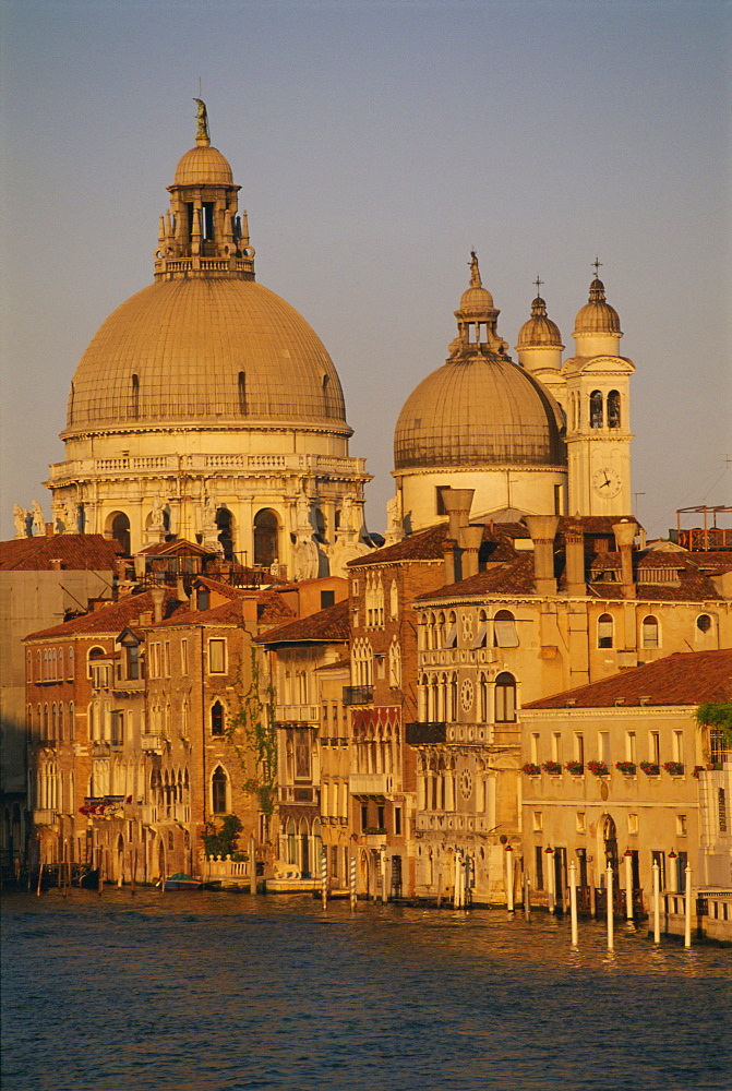 Grand Canal and Campo D. Salute, Santa Maria Della Salute church from the Accademia Bridge, Venice, UNESCO World Heritage Site, Veneto, Italy, Europe