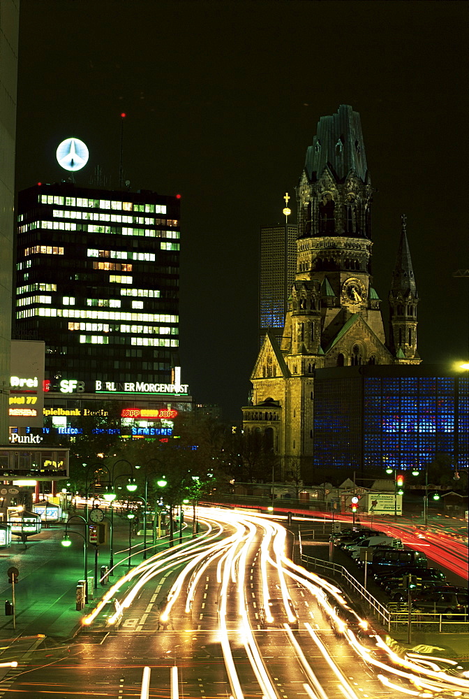 Kurfurstendam and Kaiser Wilhelm Memorial Church, Berlin, Germany, Europe