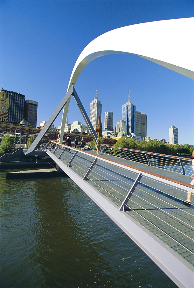 City skyline from Southgate, Melbourne, Victoria, Australia