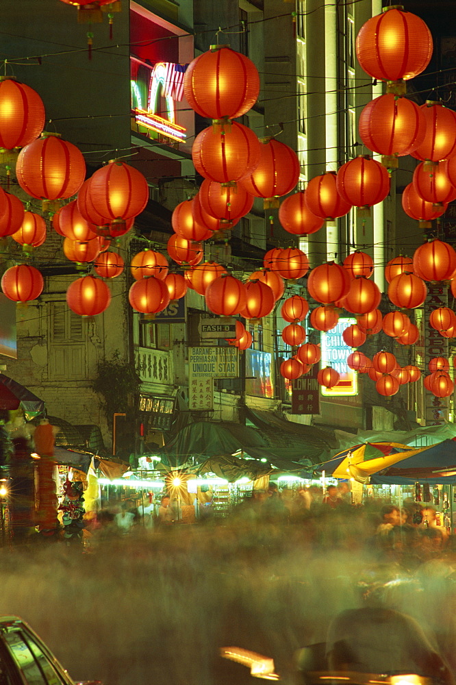 The night market in Jalan Petaling in Chinatown, in the city of Kuala Lumpur, Malaysia, Southeast Asia, Asia